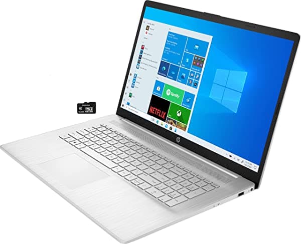 Computadora Portátil Hp De 17.3 Pulgadas 2021 Intel Core I3-1115G4 (Beats I5-8265U) 32Gb Ram 256Gb Ssd+1Tb Hdd Hd+ Pantalla Usb-C Wifi Hdmi Webcam Win10 + Tarjeta Sd Goldoxis hp 17 i3