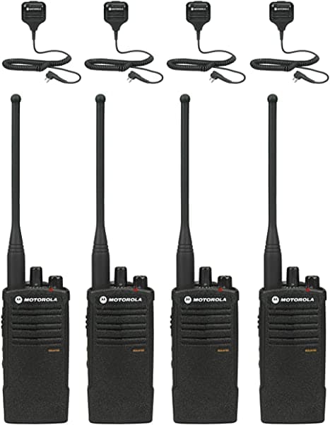 Motorola Solutions Rdu4100 Radios De Dos Vías Hkln4606 Parlante Mics 4-Pack