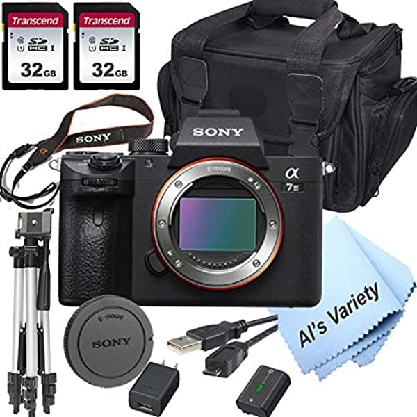 Sony A7 Iii Full-Frame Sin Espejo Camara De 3 Pulgadas Lcd Body Solo Trípode Y Más 11Pc Bundle SONY ALPHA A7 III