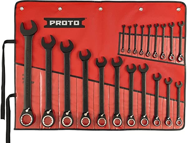 Stanley Proto Jscv-20S Proto 20 Piezas Black Chrome Combinación Reversible Ratcheting