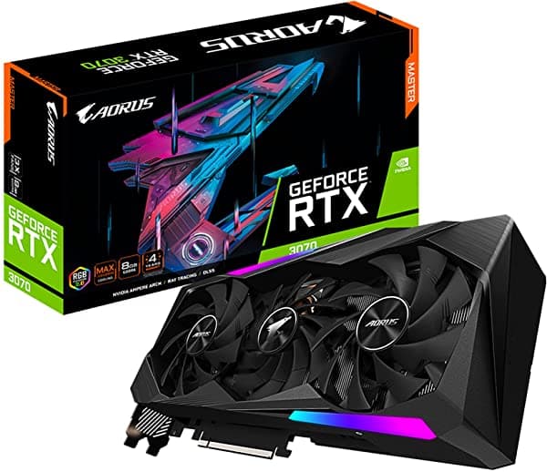 Gigabyte Aorus Geforce Rtx 3070 Master 8G Rev2.0 Tarjeta Gráfica 3X Ventiladores Windforce 8Gb 256 Bit Gddr6 Gv-N3070Aorus M-8Gd Rev2.0 Tarjeta De Vid