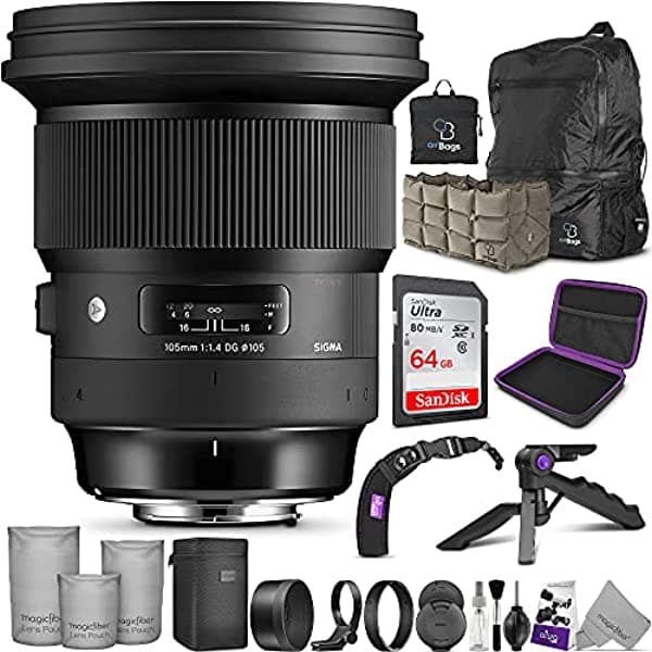 Sigma 105 Mm F 1.4 Dg Hsm Art Lente Sony E Mount Altura Photo Accesorio Avanzado Y Paquete De Viajes QM0972