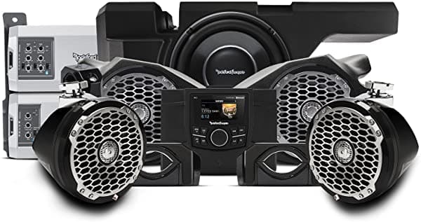 Rockford Fosgate Rzr-Stage5 1150 Watt Stereo Front Y Terno Trasero Y Kit De Subwoofer Seleccione 2014-2018 Modelos Polaris Rzr