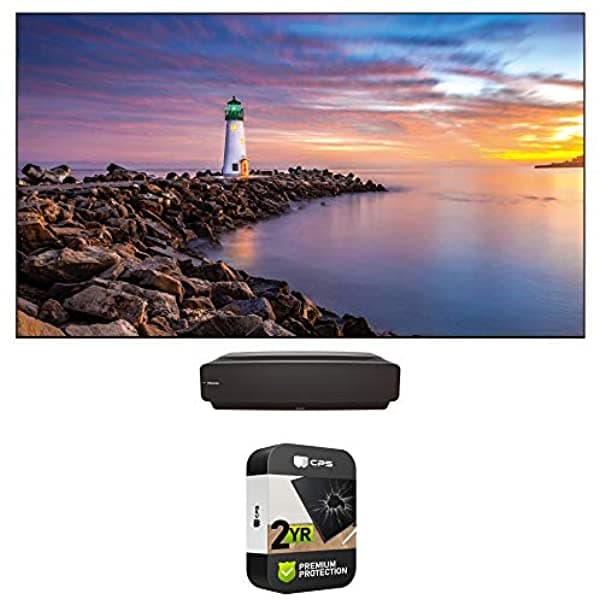 Hisense 120L5F 4K Uhd Hdr Ultra-Short Láser Tv Proyector Lts120Afa 120 Alr Display Pantalla Bundle 2 Años Plan De Protección Extendida E99HIS120L5FBNDL