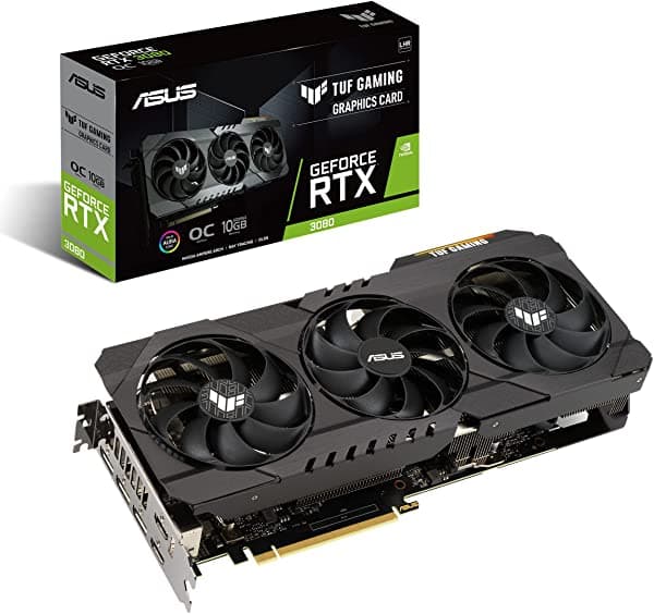 Asus TUF Gaming Nvidia GeForce RTX 3080 V2 OC Edition Placa de Video PCIe 4.0 10GB GDDR6X LHR HDMI 2.1 DisplayPort 1.4a TUF-RTX3080-O10G-V2-GAMING