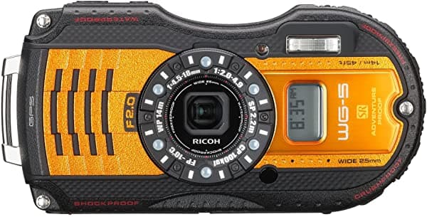 Ricoh 16 Impermeable Submarino Camara Hybrid 3 Lcd Orange Wg-5 Gps