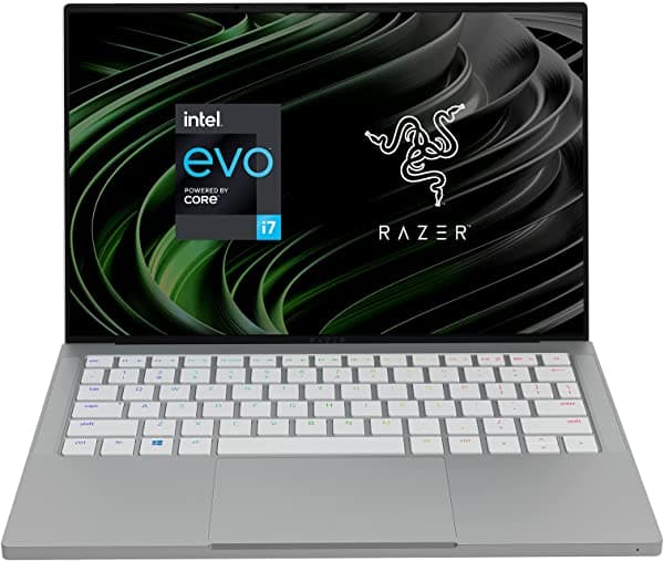 Razer Laptop Book 13 Intel Core I7-1165G7 De 4 Núcleos Intel Iris Xe 13.4" Fhd 60Hz (1920X1200) 16Gb Ram Ssd De 512Gb Pcie M.2 - Windows 11 - Aluminio Cnc Chroma Rgb - Thunderbolt 4 - Blanco Mercurio RZ09-0357MEM2-R3U1