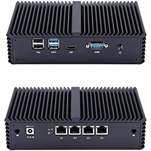 Qotom-Q355G4 Fanless Mini Pc Home Server Lan Ethernet Con 4 Apoyo Pfsense Intel Core I5 - 5250U Computadora (8G Ram + 128 G Ssd) Q355G4-S05
