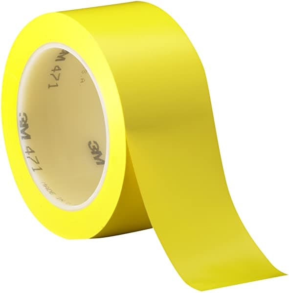 3M Cinta De Vinilo 471 2 X 36 Yd 5.2 Mil Amarillo Paquete De 24