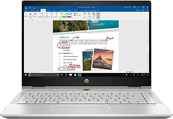 2020 HP x360 2 en 1 14" FHD Pantalla Táctil Notebook Intel Quad-Core i5-8250U (Hasta 3.4 GHz) 8 GB DDR4 RAM 256 GB SSD WiFi Bluetooth Huella Digital Windows 10 ‎x360 2-in-1
