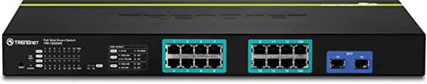 Trendnet De 20 Puertos Gigabit Poe+ Web Smart Switch 2 Compartido Sfp Slotstpe-1620Ws Arriba 30 W Por Puerto 185 W Presupuesto Total Presupuesto Ratta
