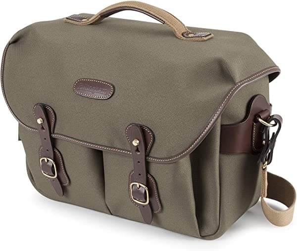 Billingham Hadley One Camara Laptop Fondo Sage Fibrente Chocolate Leather 588648-54