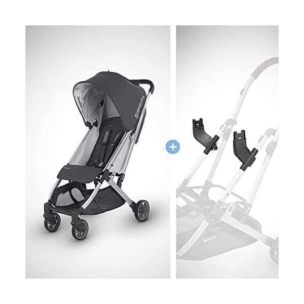 Corredor De Minu Uppababy + Adaptador Mesa Jordan Charcoal Melange Silver Black Leather 0818-MIN-US-JOR + 0918-MMA-WW