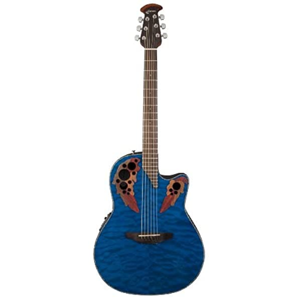 Ovation Ce44P-8Tq - Guitarra Electroacústica Edredón Azul Trans
