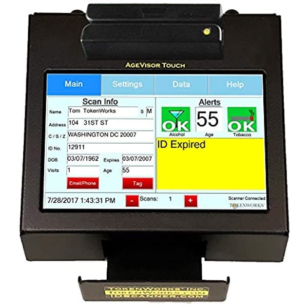 TokenWorks Agevisor Touch Id Scanner - Black AgeVisorTouchBlack