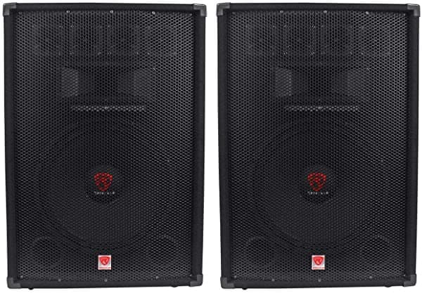 (2) Rockville Rsg15.4 15 3 Vías 1500 Vatios 4 Ohmios Pasivos Dj/Pro Audio Pa (2) RSG15.4