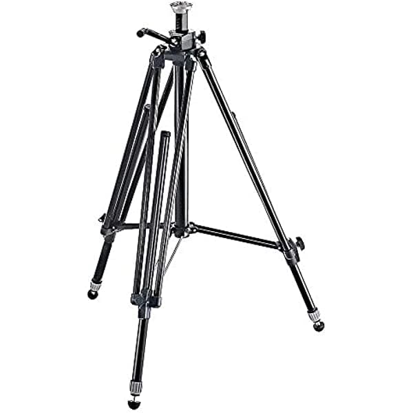 Manfrotto 028B - Trípode De Aluminio Negro Con Columna Dentada