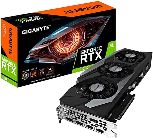 Gigabyte GeForce RTX 3090 Gaming OC 24G Placa de Video 3X Ventiladores Windforce 24GB 384 Bit GDDR6X GV-N3090GAMING OC-24GD