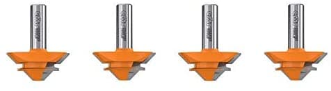 Cmt 855.504.11 Bit De Mitad De Bloqueo 1 Vástago De 2 Pulgadas De 2 Pulgadas De Diámetro 4 Paquetes Con Punta De Carbón