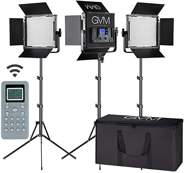 Video Led Luz Gvm 672S Cri97+ Tlci97+ 22000Lux Dimmable Bid-Color 3200K-5600K Luz Panel Digital Display Digital Entrevista Estudio De Entrevistas Vide 672S-B3L