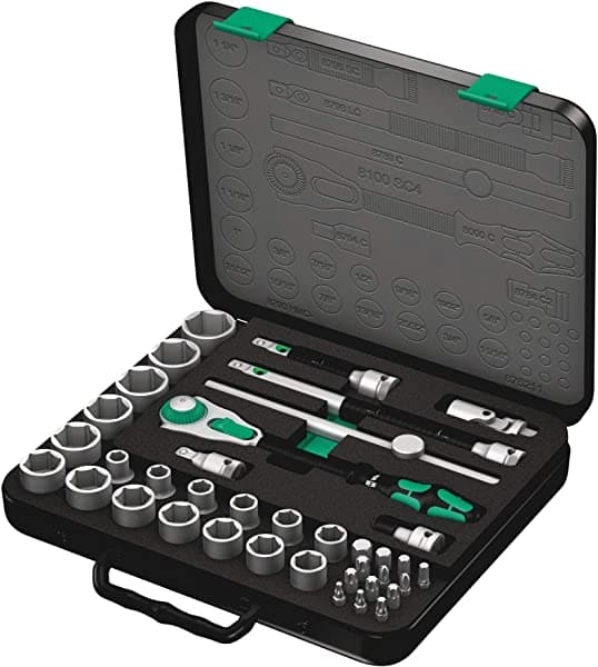 Wera 5003647001 Zyklop 8100 Sc Juego De Trinquete Sae De 4 1/2 Pulgadas 38 Piezas