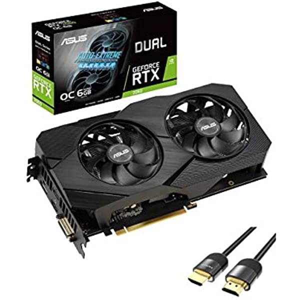 Asus Geforce Rtx 2060 Evo Oc Edition Tarjeta Gráfica 6Gb 192-Bit Gddr6 Pci Express 3.0 X16 Hdcp Ready Dual Fan 2X Hdmi 2.0B 1X Displayport 1X Dual-Link Dvi-I Con Cable Mytrix Hdmi 2.1 (4 K120Hz/8K 60Hz)