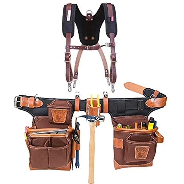Occidental Leather 9855 Ajuste Al Ajuste De La Herramienta De Labio De Grasa Conjunto De Café Bundle 5055 Stronghold Suspension Sistema 2 Piezas 53
