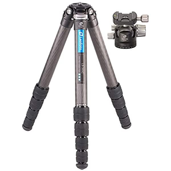 Leofoto LS-365C CF Trípode de Viaje con Rótula de Bola LH-40 5 Secciones Ranger Series Fibra de Carbono