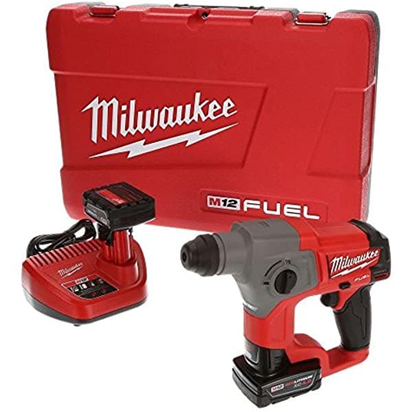 Milwaukee 2416-22Xc M12 Combustible 5 8 Sds Más Kit De Martillo Rotativo Dos Baterías GX-752913142451