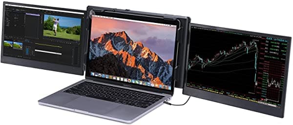 Gretutu Triple Monitor Portátil P2 Pro 13.3'' Full 1920X1080P HD IPS Dual Extensor de Pantalla 13.3'' ~ 16.5'' Mac Windows Linux Notebook USB-C monitor2021