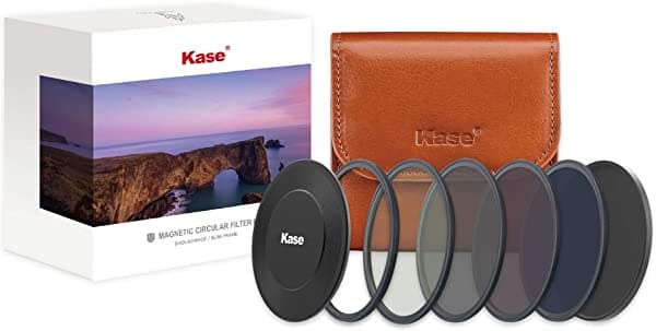 Kase Wolverine 82 Mm Pro Nd Capa De La Pila El Filtro Óptico De Vidrio Templado A Prueba De Choque Magnético Incluye Cpl Nd8 Nd64 Nd1000 Lente Cap & C KW-MGKitSC-82