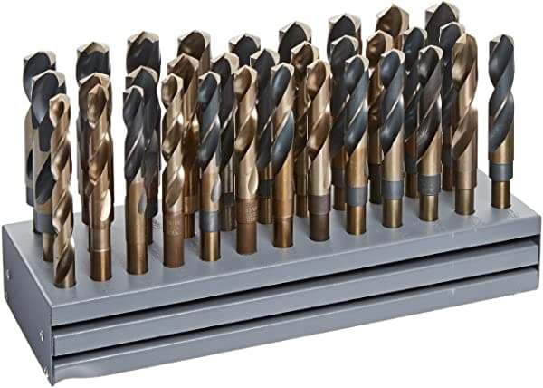 Drill America - D/A833Sd-Co-Set - Juego De Brocas De Vástago Reducido De Cobalto M42 De 33 Piezas (1/2" - 1" X 64Ths) Serie D/Aco