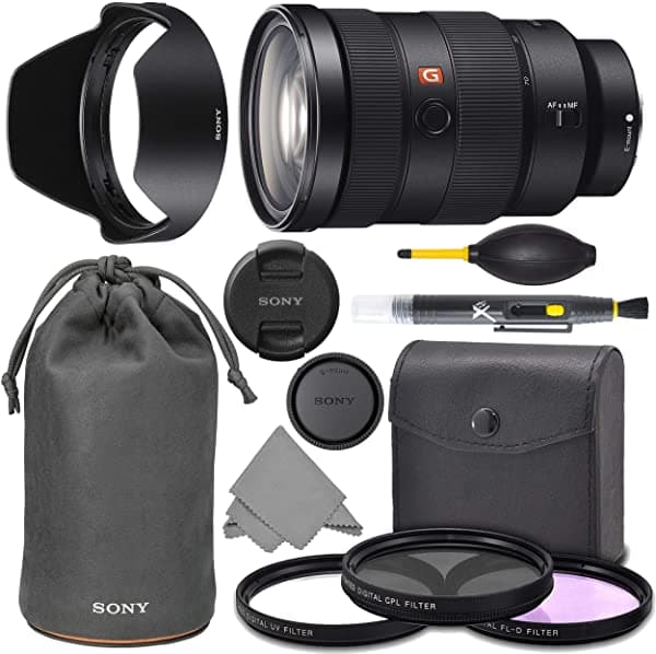 AOM Sony Fe 24-70 Mm F2.8 Gm Sony Fe 24-70 Mm F 2.8 Gm Lente G Master Series Pro Lente + Pro Starter Bundle Kit Sel2470Gm Versión Internacional A SN247028GMJK718