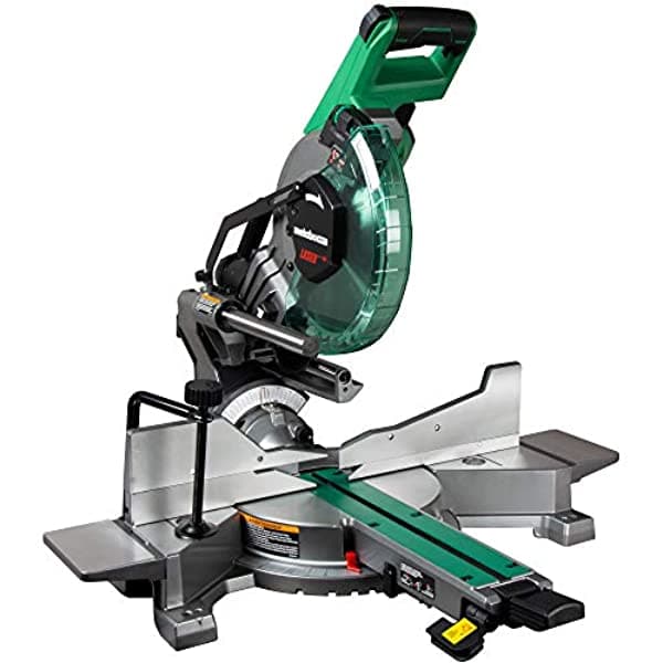 Metabo Hpt C10Fshc 10 Sliding Dual Compuesto Mitre Saw Marker Láser Cero Deslizamiento Trasero Sistema Ergonomic Upfront Bisel Lock Incluye 10