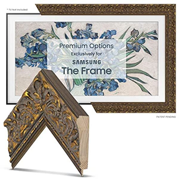 Deco Tv Frames - Marco Inteligente Tuscan Gold Compatible Solo Con Samsung The Frame Tv (43 Pulgadas Compatible Con Tv 2017-2020)