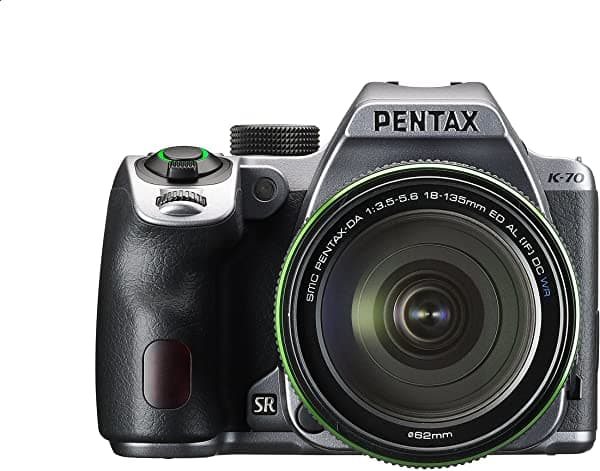 Pentax K-70 Dslr Sellado Por El Clima Camara 18-135 Mm Lente Silver 16994