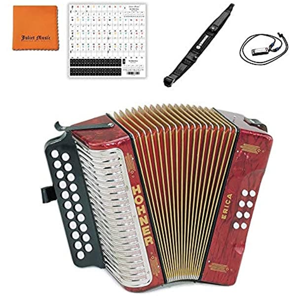 Hohner 3000Ar 1600 2 Erica Dos Filas Ad Bundle Hohner Strap Mini Armónica Juliet Música Polaca Y Pegatinas De Llave De Piano