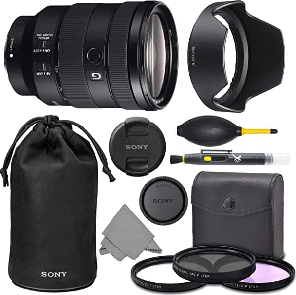 Sony Fe 0.945-4.134 In F/4 G Oss Lente (Sel24105G) con Aom Pro Kit Combo Bundle - International Version SN24105JK