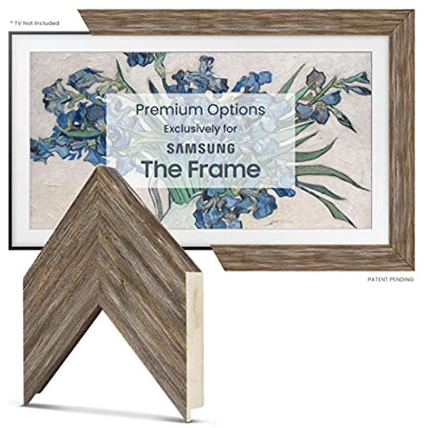 Marcos De Tv Deco - Frame Barnwood Angustiado Compatible Solo Con Samsung The Frame Tv (65 " Se Adapta A 2020 Frame Tv) FRM-SF-M4130-65