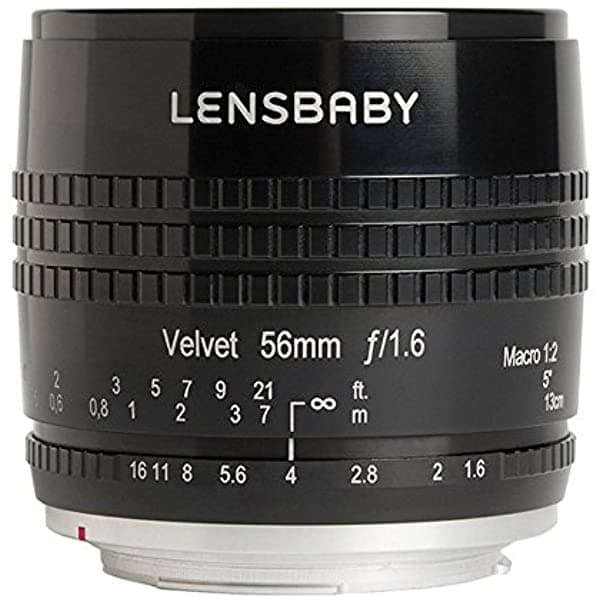 Lensbaby Lb-V56Bn Velvet 56 "Lente Para La Cámara Nikon F