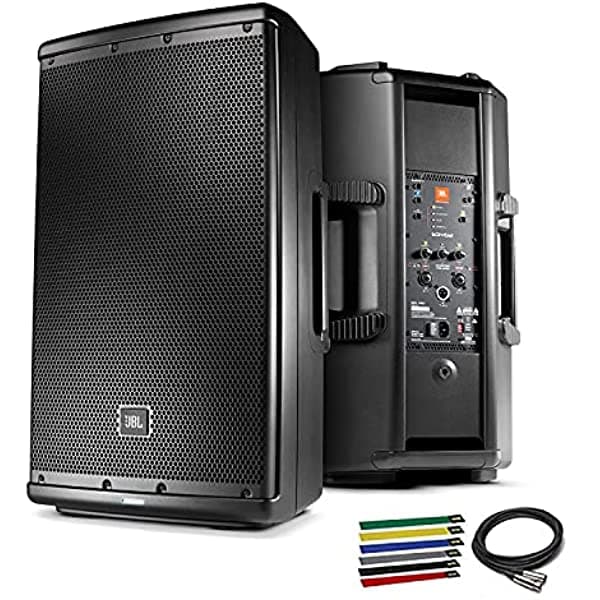 Jbl Profesional Eon612 Portable De 12 "2" Altavoz De Refuerzo De Sonido Autopotente De 2 "Vías Con 10 Pies Xlr Empates De Cable