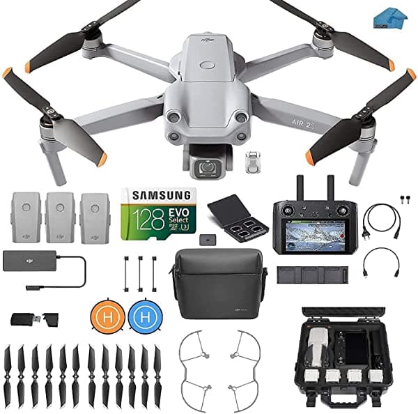 DJI Air 2S Fly More Combo Con Controlador Inteligente - Dron Quadcopter UAV Con Cámara Gimbal de 3 Ejes Video de 5.4K 3 Baterías Estuche MAVIC 2 PRO