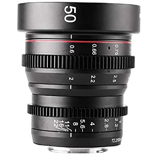 Meike Lente De Cine Gran Angular T2.2 De 1.969 In Para Cámaras De Montaje M43 Micro Cuatro Tercios Mft Bmpcc 4K Z Cam E2 MK-5022 M43
