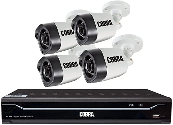 Harbor Freight Dvr De Vigilancia De 8 Canales Cobra Con 4 Cámaras Hd Y Capacidades De Monitoreo Móvil 63890
