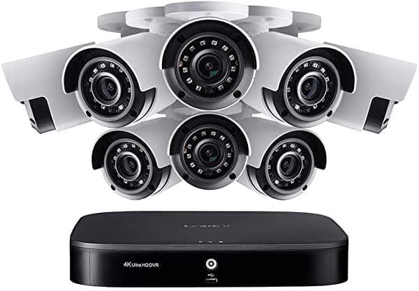 Lorex Sistema De Seguridad De Vigilancia Doméstica Interiores/Exteriores De La Intemperie O Al Aire Libre Cámaras Ultra Hd 8 X 4K Con Visión Nocturna 4KA88