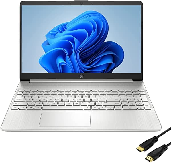 Hp Portátil Full Hd De 15.6 Pulgadas Amd 6-Cores Ryzen 5-5500 (Beats I7-11370H)) Amd Radeon Graphics Hp Fast Charge Cámara Web Delgada Y Portátil 16 Gb Ddr4 Ram Ssd Pcie De 512 Gb Windows 10 Home Plata Natural