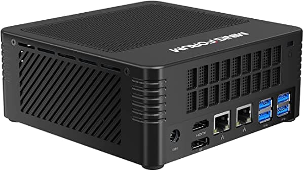 Minisforum Elitemini X500 Mini Pc Amd Ryzen 7 5700G Computadora De Escritorio Ddr4 32G Ram+512G Ssd Salida Hdmi/Dp 4K A 60Hz 2 Puertos Rj45 4 Puertos Usb3.1 Bt5.1 Pc De Torre Gráfica Radeon