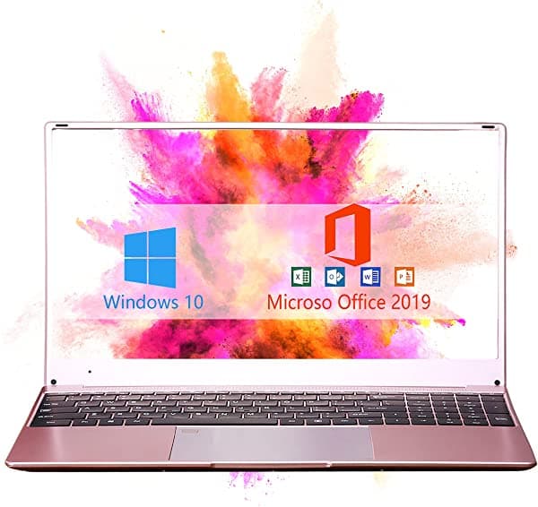 Smart-Us 【Win 10 Pro/Office 2019】 Laptop De Alta Velocidad Con Pantalla Grande Fhd De 15.6 Pulgadas Celeron J3455 (2.0 Ghz) 8G Ram 512 Gb Ssd Pc Computadora Con Mouse (64 G+420 G Oro Rosa)