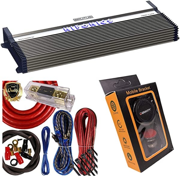 Hifonics Bxx4000.1D Brutus Clase D 4000W Rms Mono Car Subwoofer Amplificador Con Kit De Amp BXX4000.1D+KIT