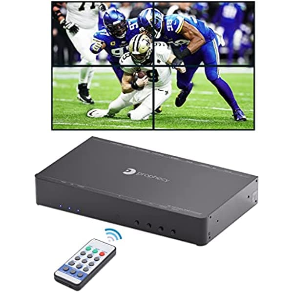 Gofanco Profecy 2X2 Video Wall Processor-Rotación De 180º Libre De Lágrimas Ajuste De Bisel En Cascada Es Compatible Con 1X1 2X2 1X2 2X1 1X3